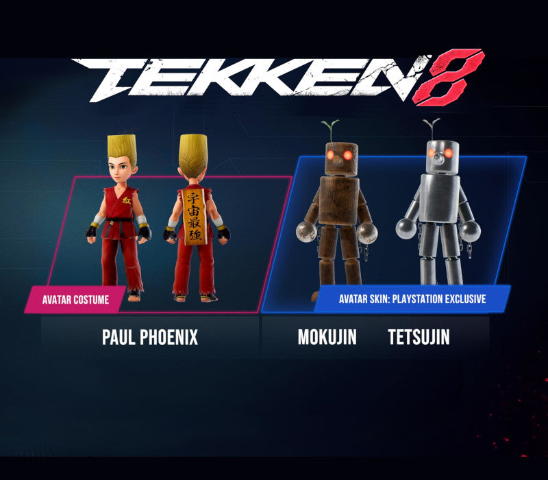 TEKKEN 8 - Pre-order Bonus: Paul Pheonix Set + Mokujin & Tetsujin Skins DLC