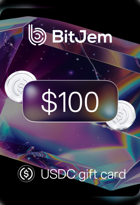 BitJem Crypto Gift Card USDC 100 USD - BitJem Key