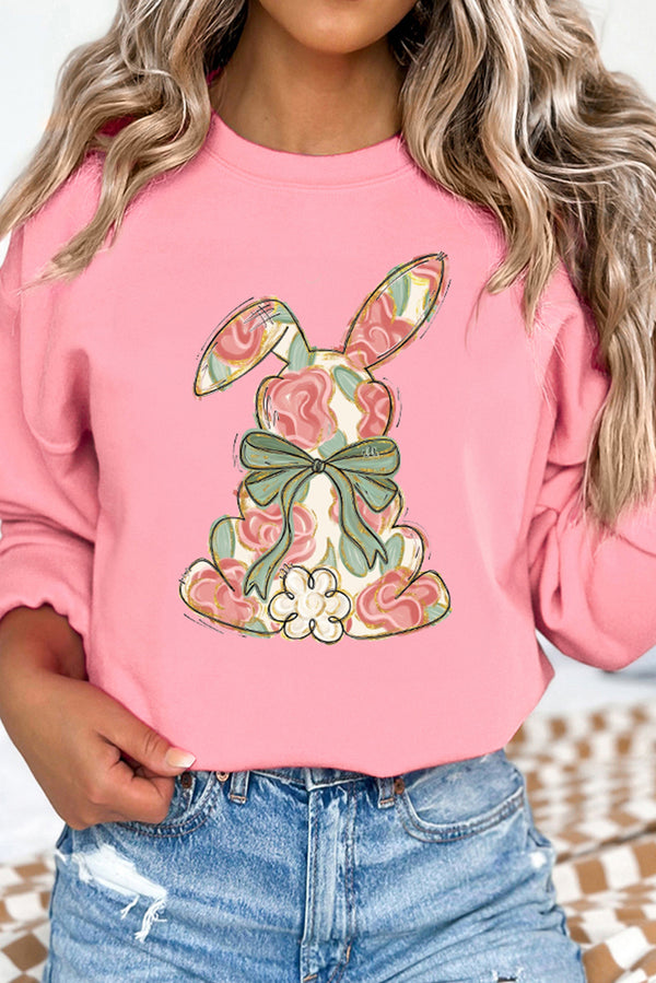 Sweat femme floral — rose