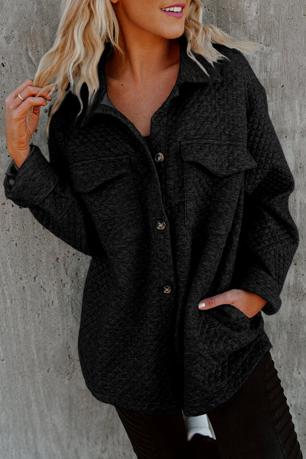 Pièce mode femme boutonnée, poches — noir