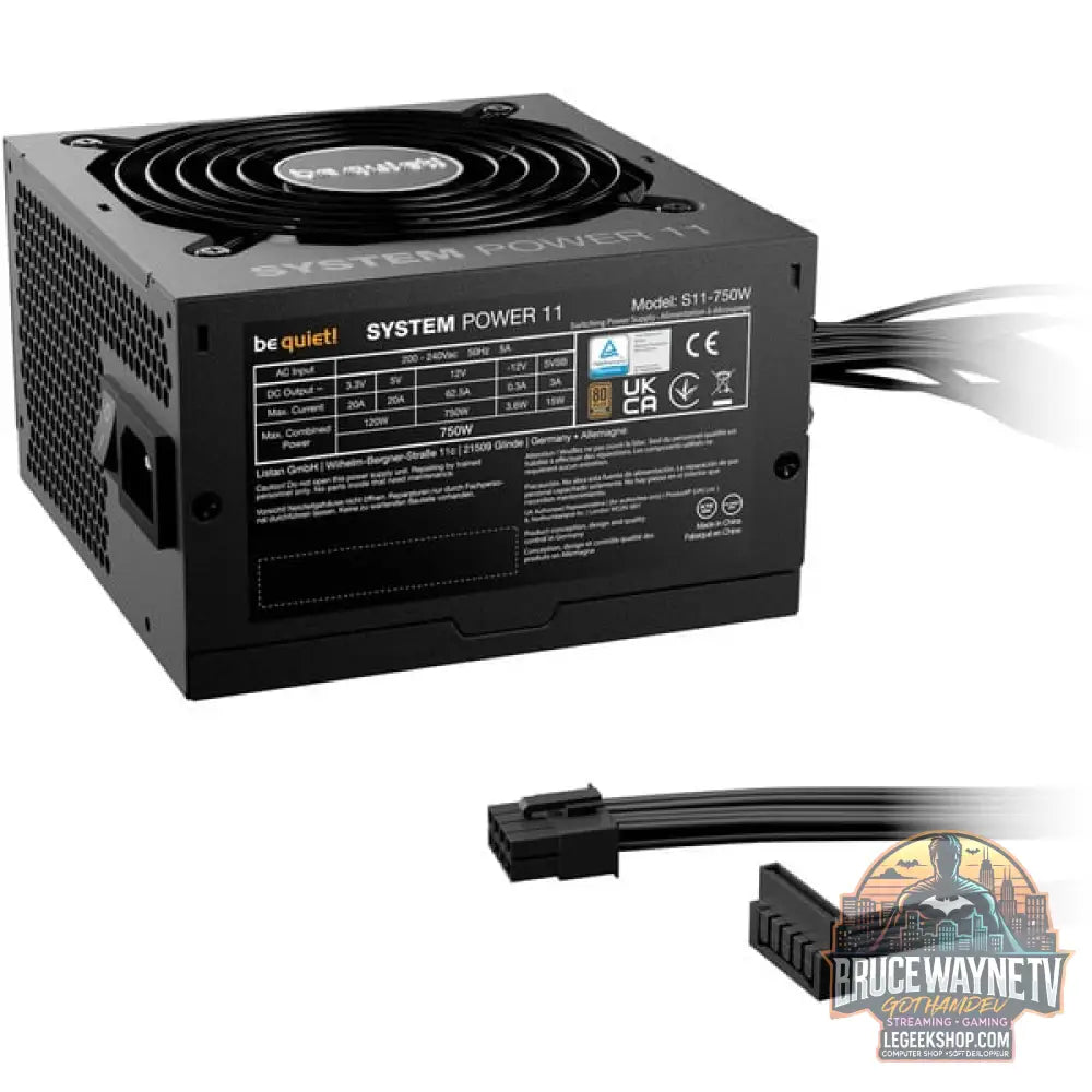 be quiet! System Power 11 750W ATX3.1, alimentation PC - vue 3
