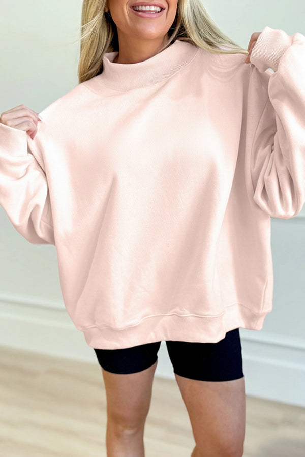 Sweat femme col montant — abricot