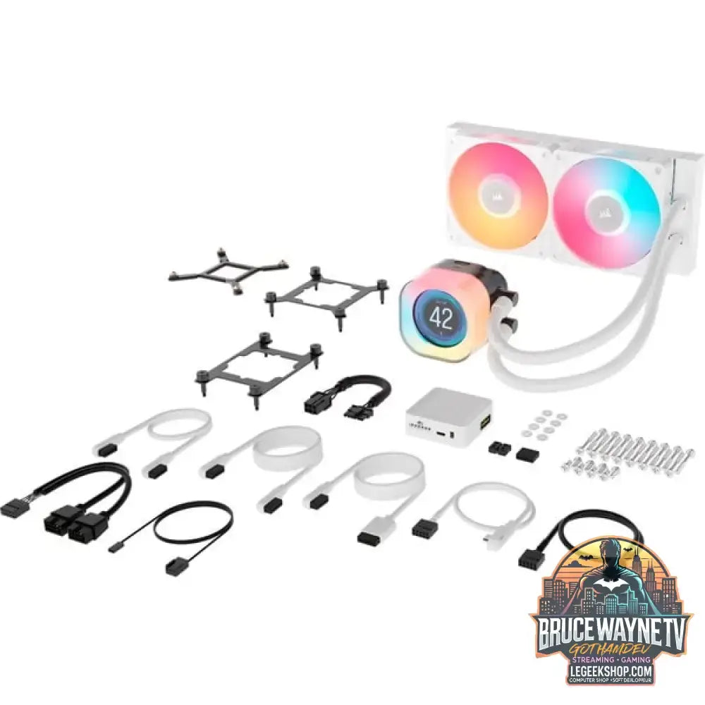 Corsair iCUE LINK TITAN 240 RX LCD RGB, Wasserkühlung weiß - Corsair - vue 14