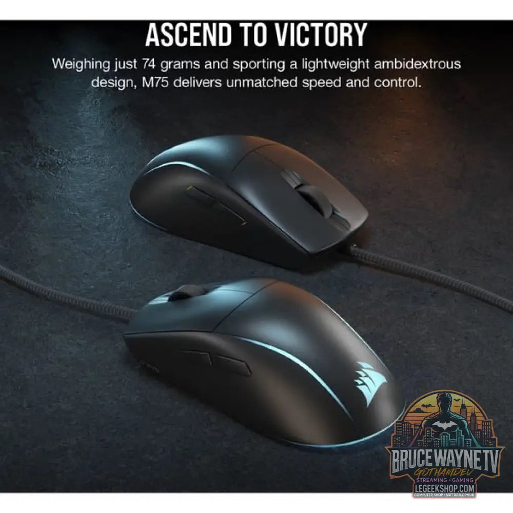Corsair M75, souris gaming - vue 2