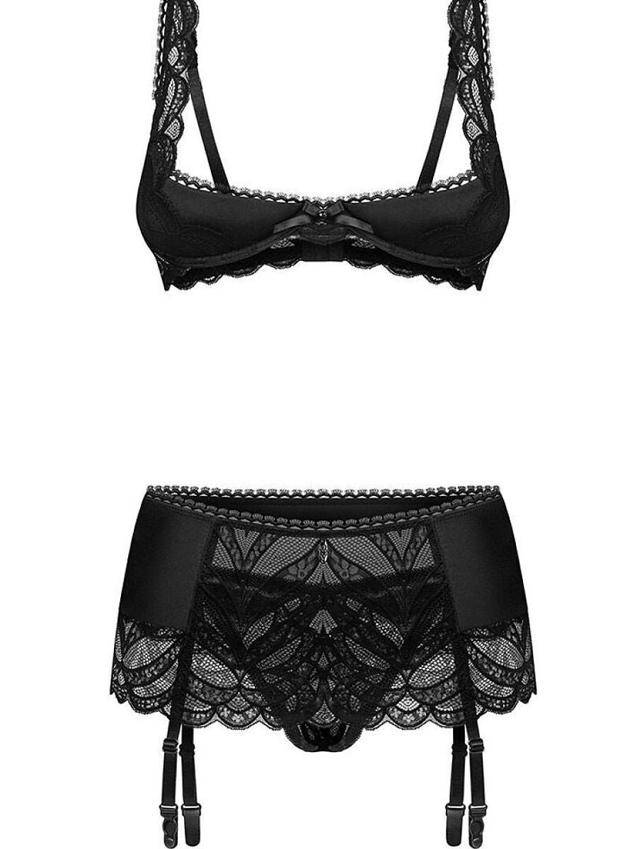Ensemble lingerie femme Obsessive L Ensemble Sexy — noir