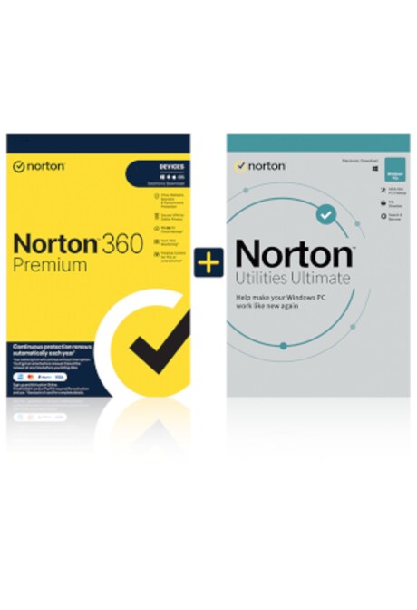 Norton 360 Premium & Utilities Ultimate ( 10 Devices, 1 Year) - Norton Key - EUROPE