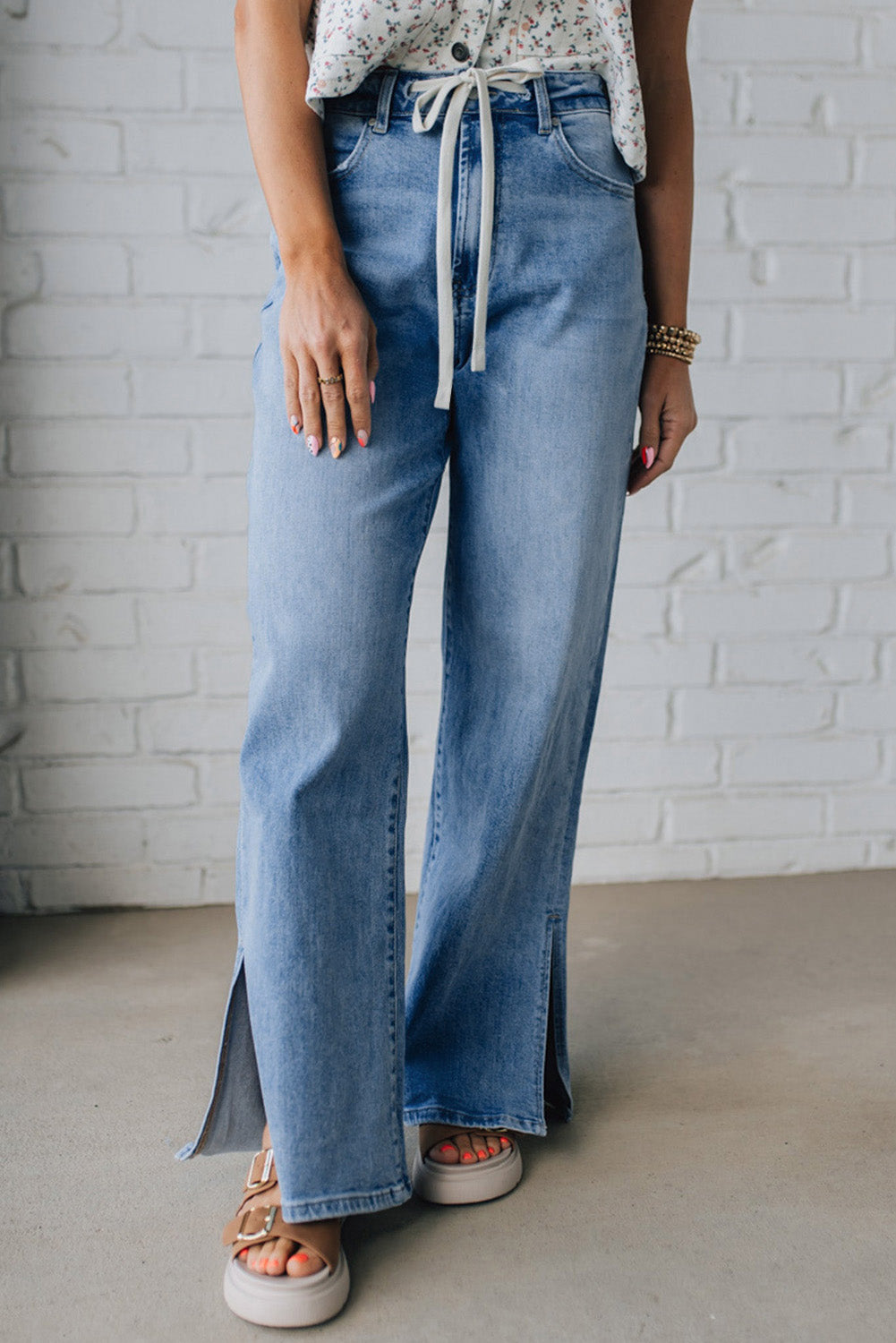 Jean femme à cordon, casual