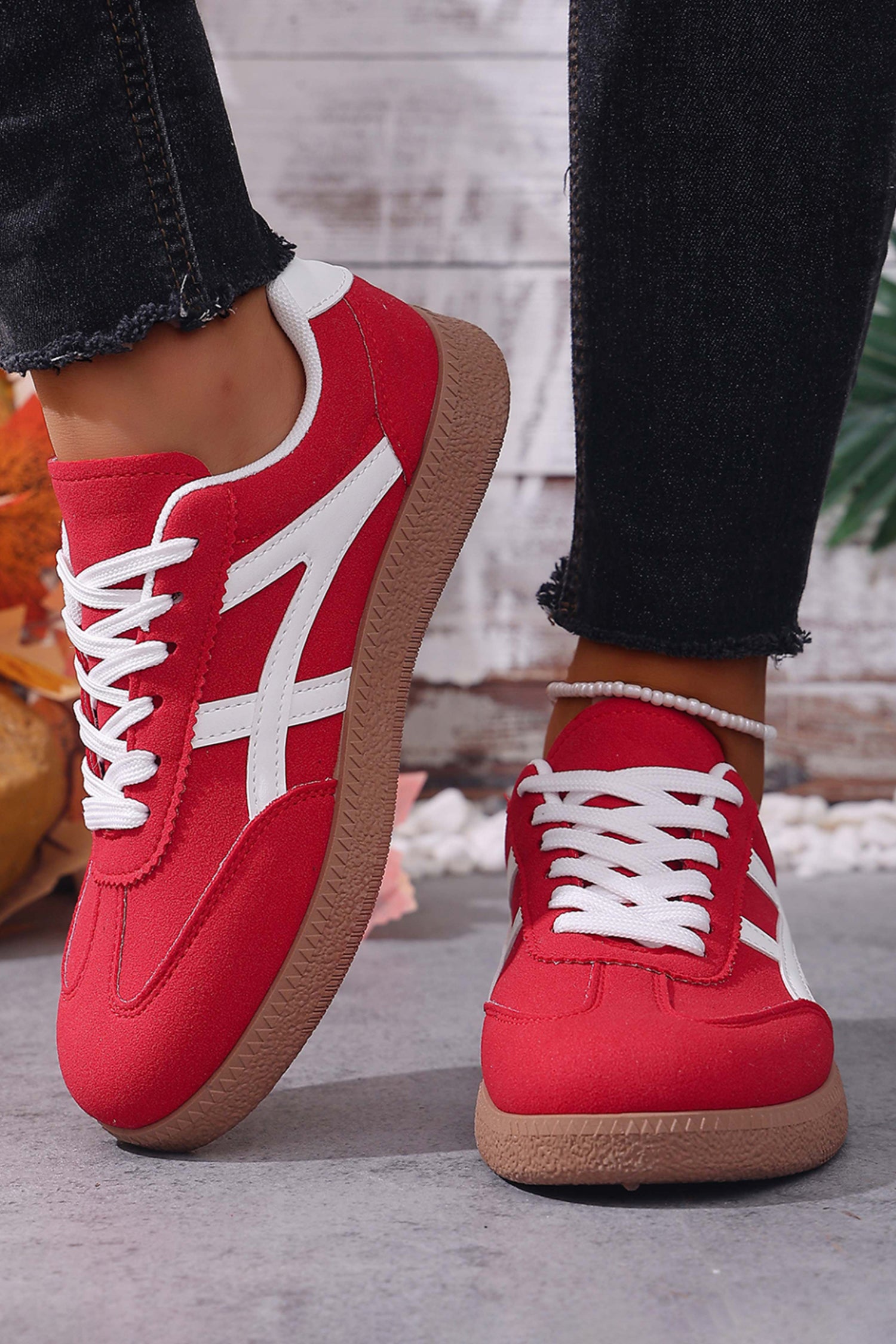 Pièce mode femme patchwork — rouge