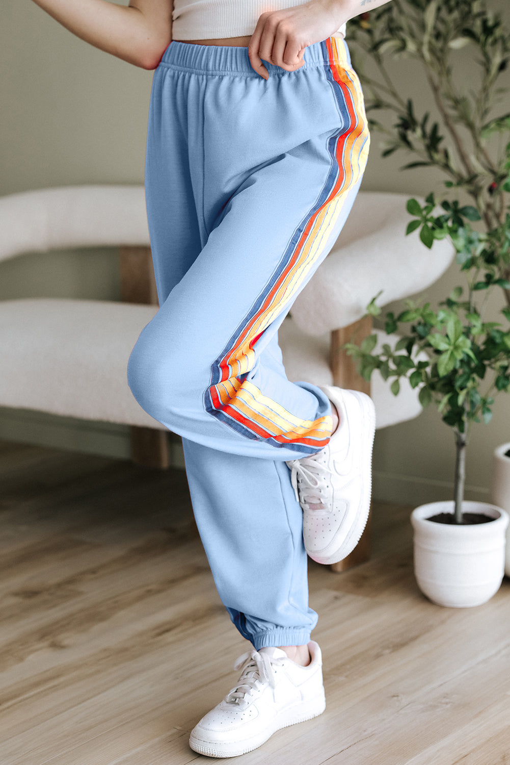Pièce mode femme taille haute — bleu clair