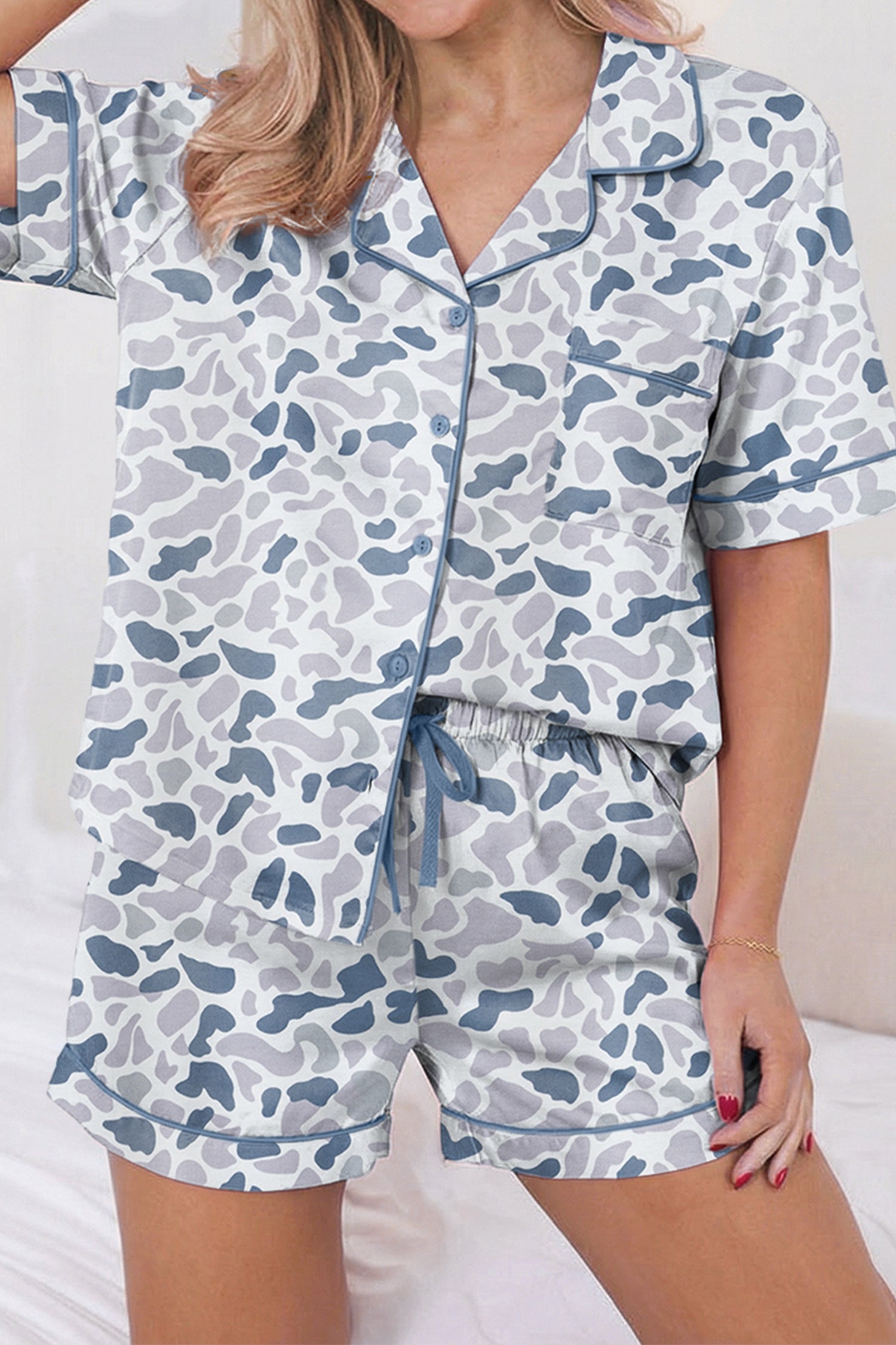 Ensemble femme camouflage, à cordon — beige