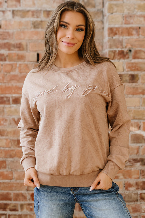 Sweat femme brodé, ample-P10017