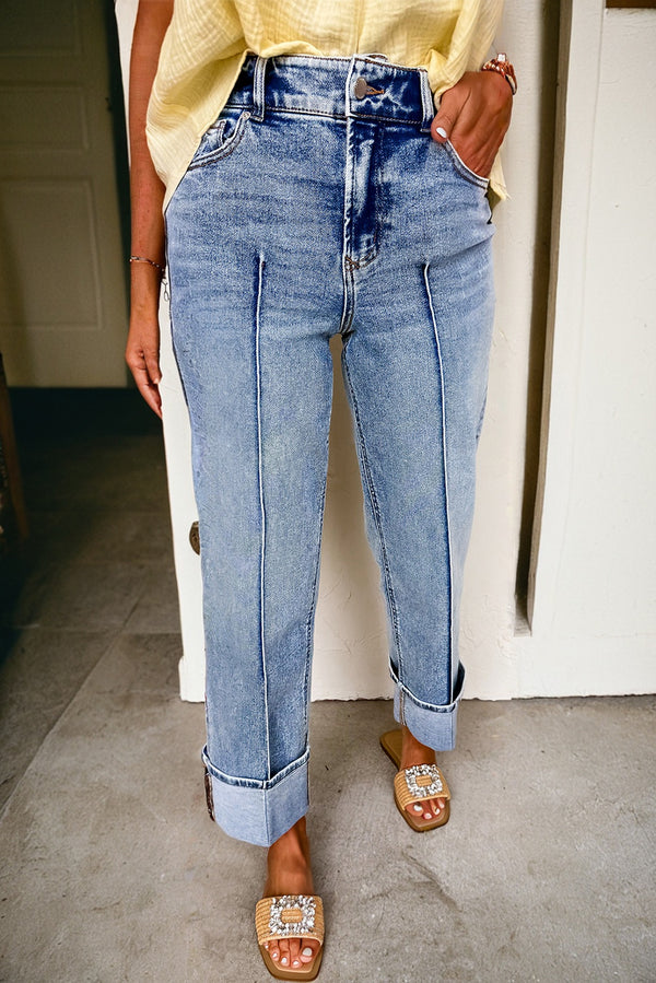 Jean femme taille haute