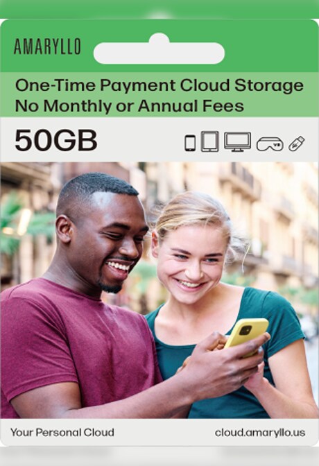 Amaryllo Cloud One-Time Payment  Gift Card 50 GB - Amaryllo Key - GLOBAL