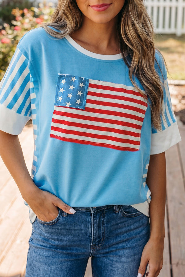T-shirt femme patchwork, colorblock