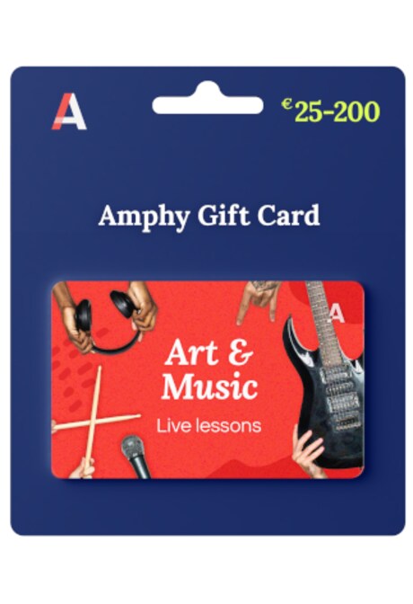 Art and Music Online Classes Gift Card 25 EUR - Amphy Key