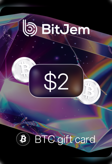 BitJem Crypto Gift Card Bitcoin 2 USD - BitJem Key
