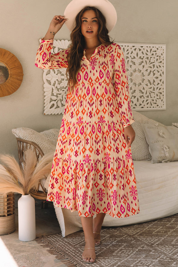 Robe longue femme maxi — orange