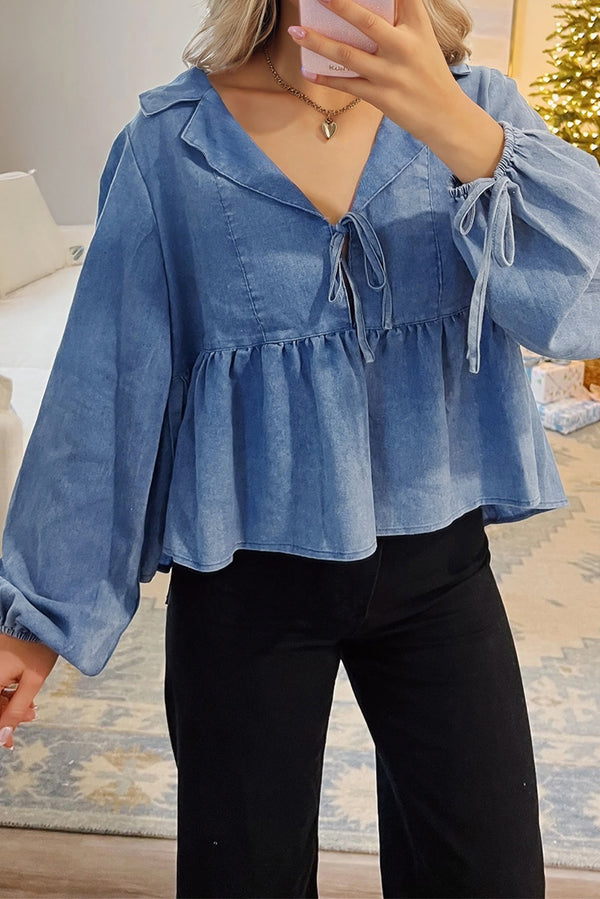 Haut femme denim — bleu