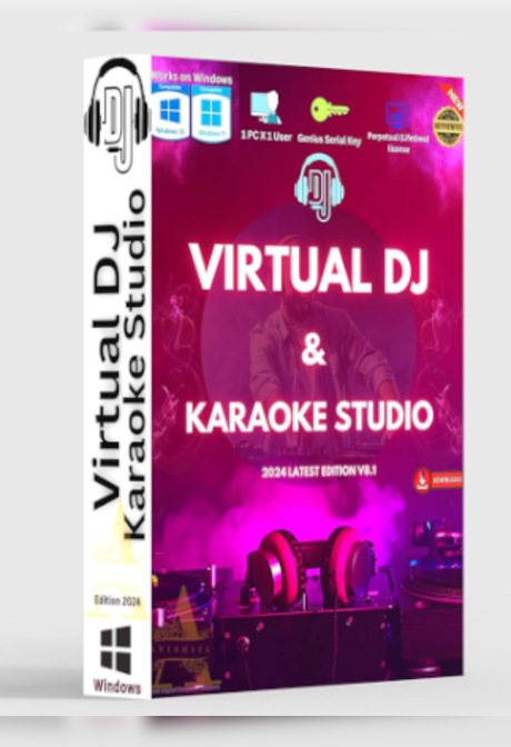 Virtual DJ and Karaoke Studio 7 (PC) (1 Device, Lifetime)  - VirtualDj Key - GLOBAL