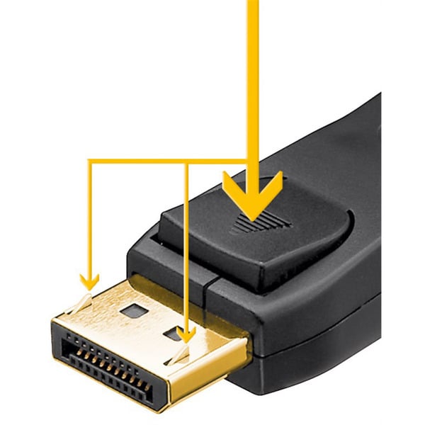(€ 2,52 / 1 m) goobay Essential câble DisplayPort Stecker > DisplayPort Stecker, 8K / 120Hz - goobay - vue 3