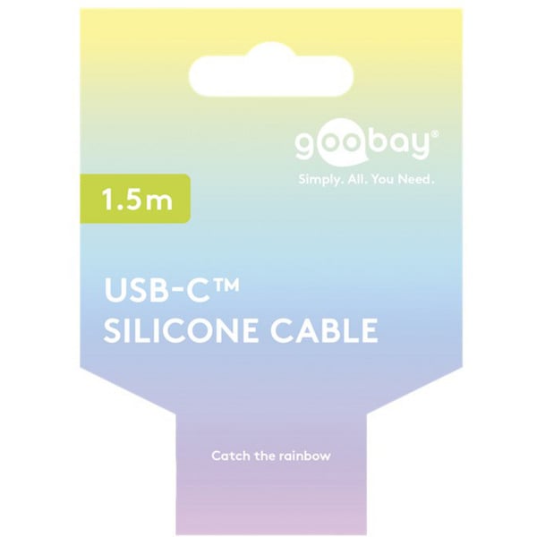 goobay USB 2.0 Silikonkabel pink, USB-C Stecker > USB-C Stecker - goobay - vue 6