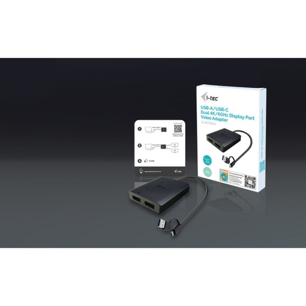 € 55,38 i-tec Video Adapter USB-A/USB-C > Dual DisplayPort 4K / 60Hz - i-tec - vue 4