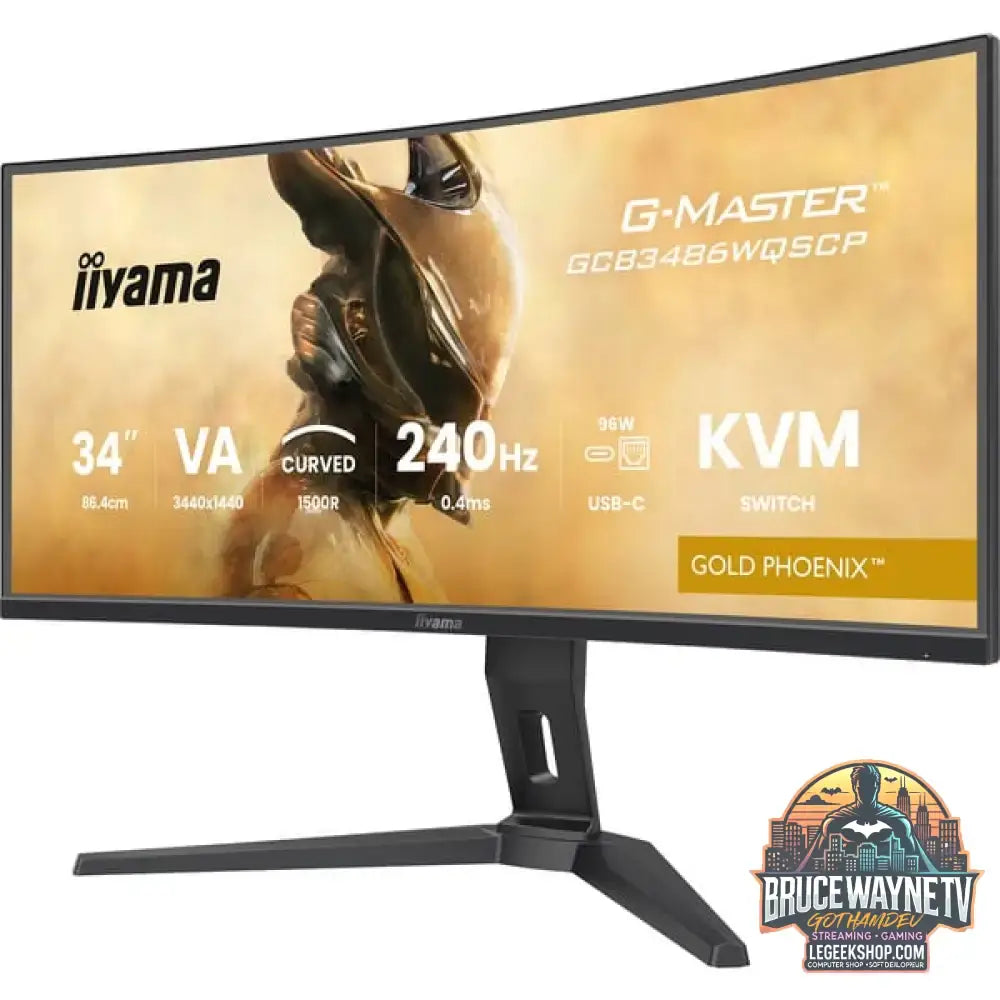 iiyama G-Master GCB3486WQSCP-B1 GOLD PHOENIX 34" QHD/WQHD VA 240 Hz - iiyama - vue 3