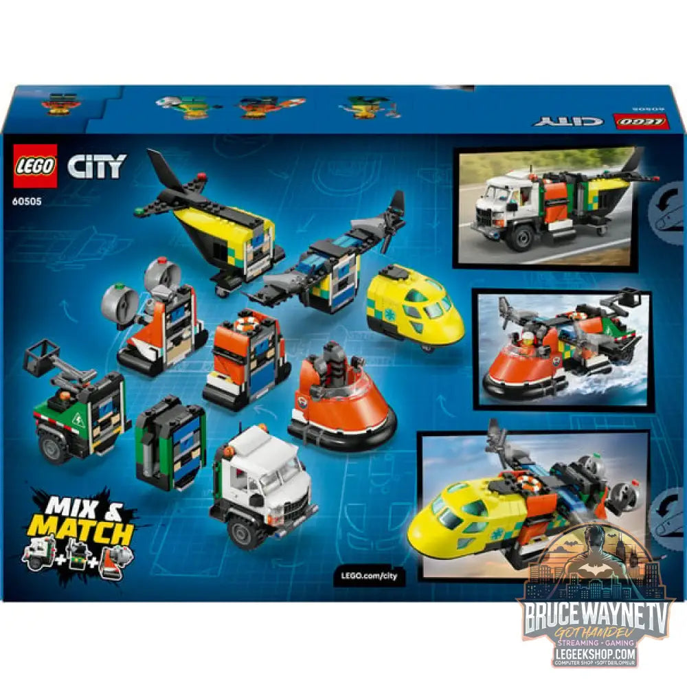 LEGO 60505 City Kombinationsset avec Flugzeug, Wartungsfahrzeug et Luftkissenboot, jeu de construction - LEGO - vue 7