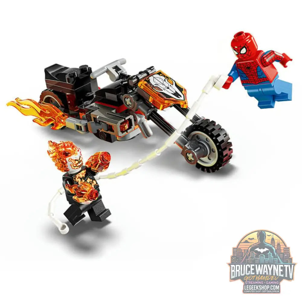 LEGO 76335 Marvel Super Heroes Spider-Man vs. Ghost Rider auf seinem Motorrad, jeu de construction - LEGO - vue 4