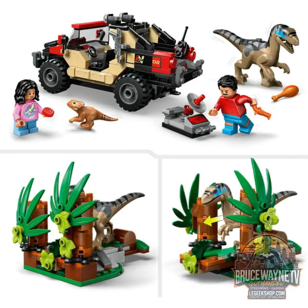 LEGO 76972 Jurassic World Raptor: Verfolgungsjagd avec dem Geländewagen, jeu de construction - LEGO - vue 4