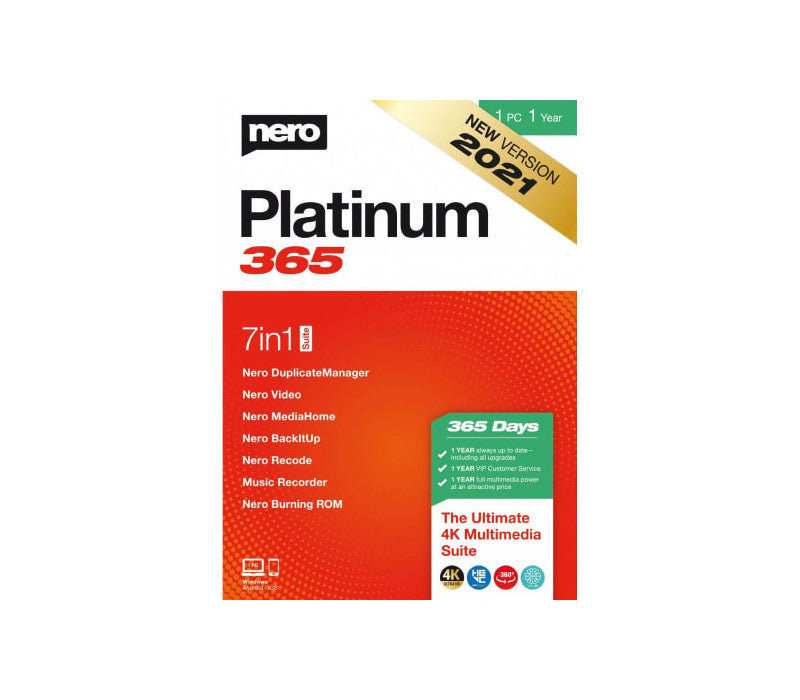 Nero Platinum 365 EU Key (1 Year / 1 PC)
