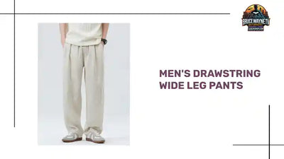 Men's Drawstring Wide leg Pants by@Outfy