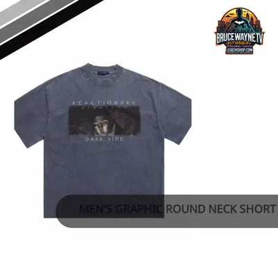 Men's Graphic Round Neck Short Sleeve T-Shirt by@Outfy