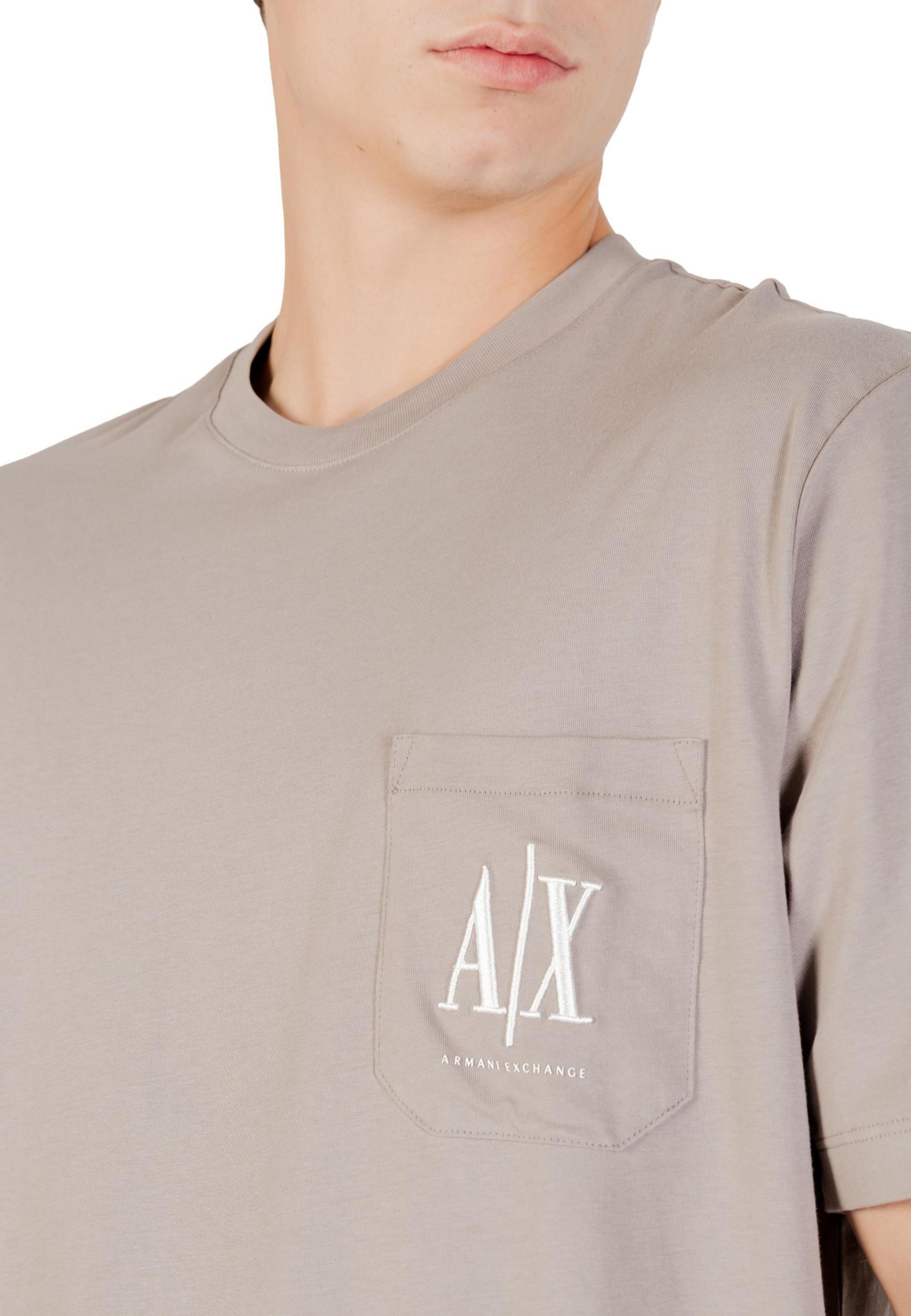 Armani Exchange T-shirt homme — brown