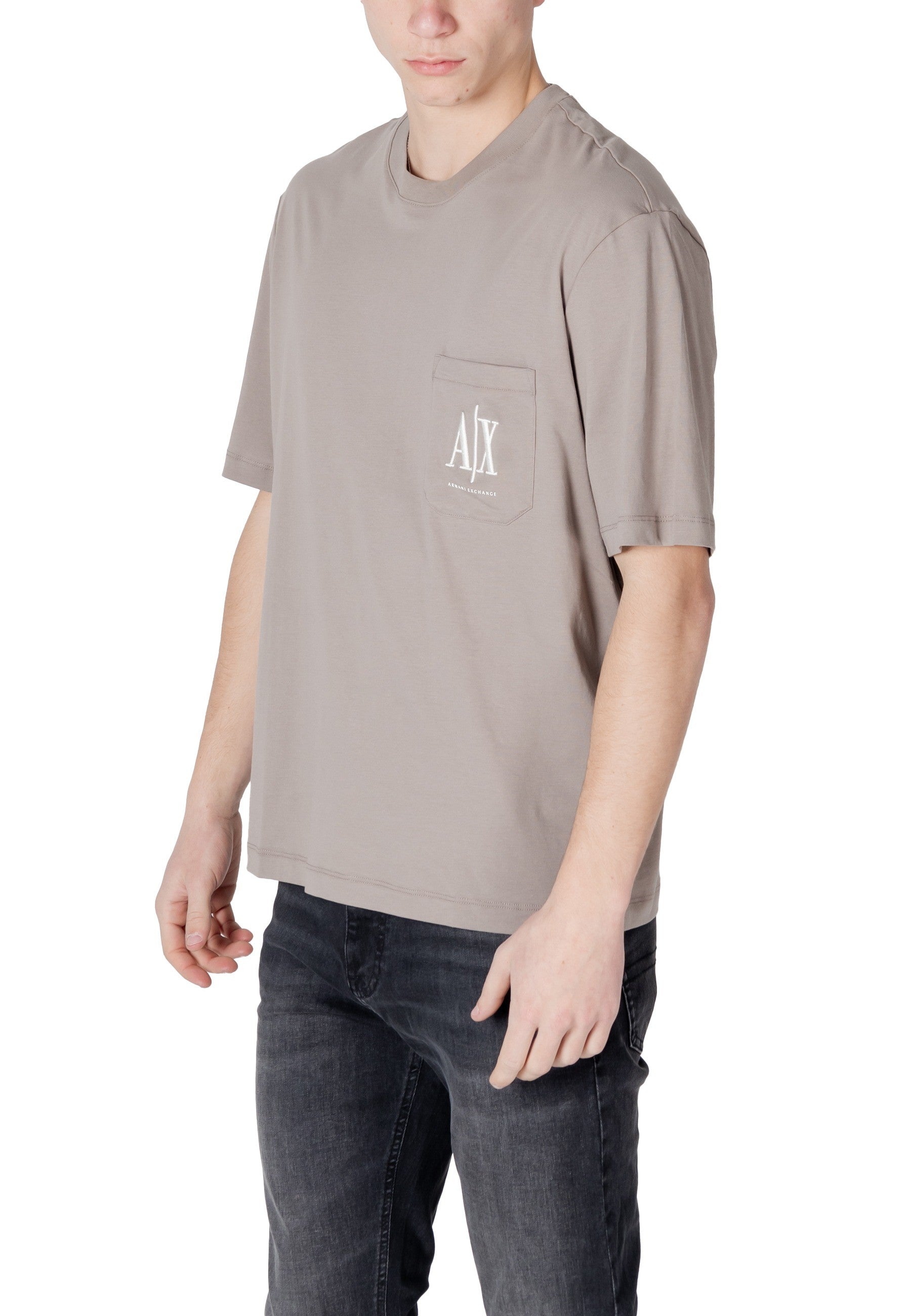 Armani Exchange T-shirt homme — brown