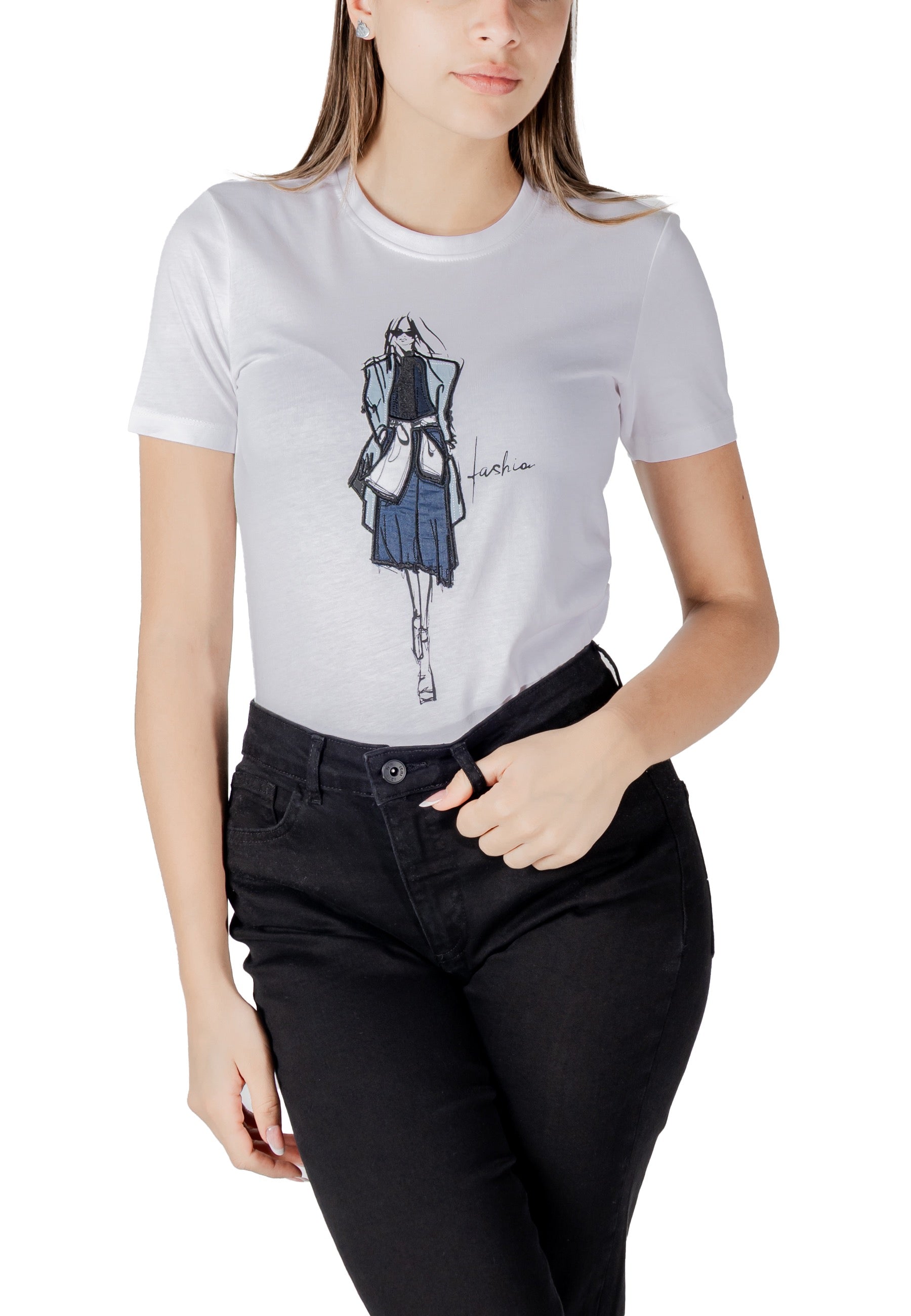 Only T-shirt femme — white