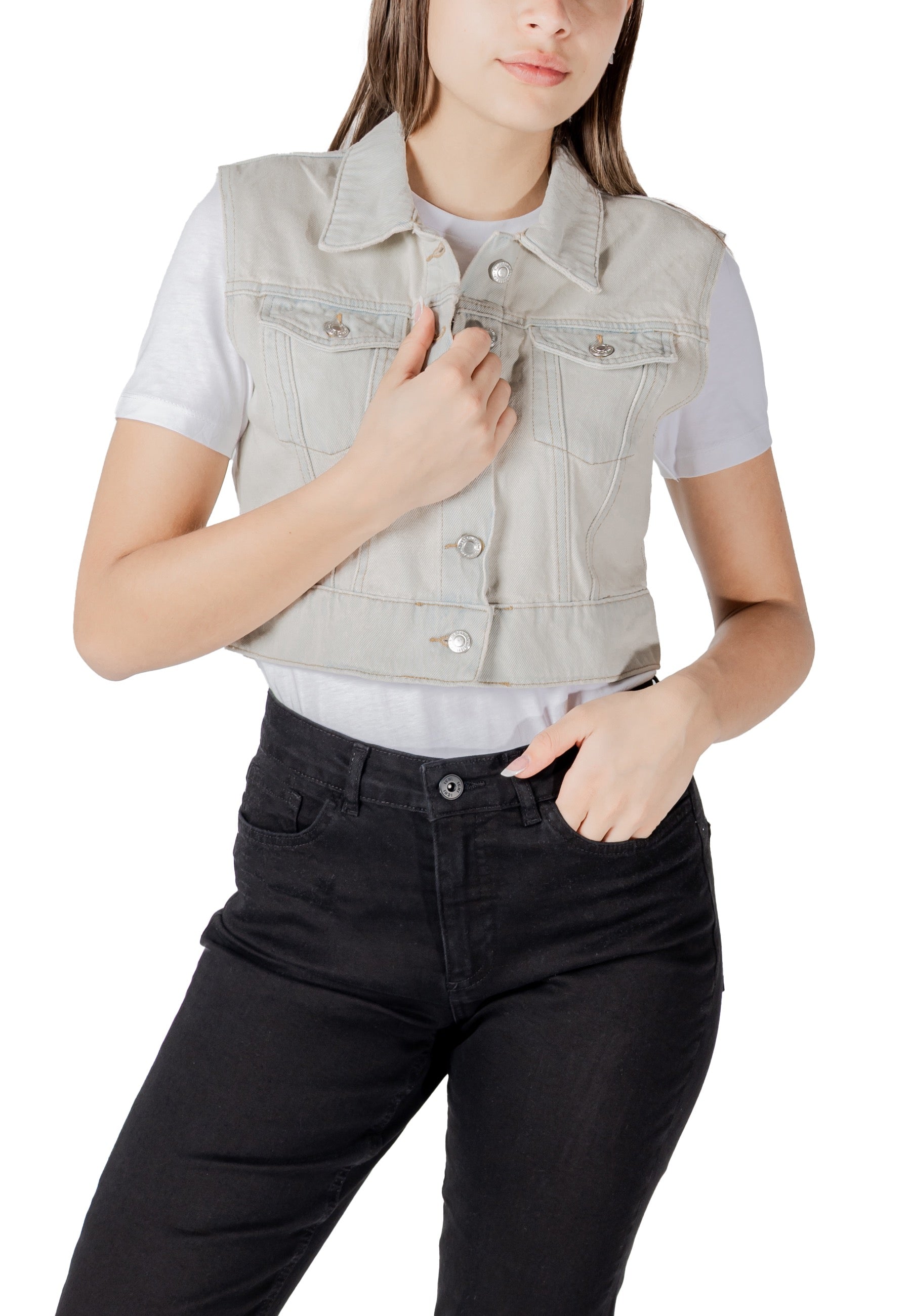 Only Vêtement femme Gilets — beige