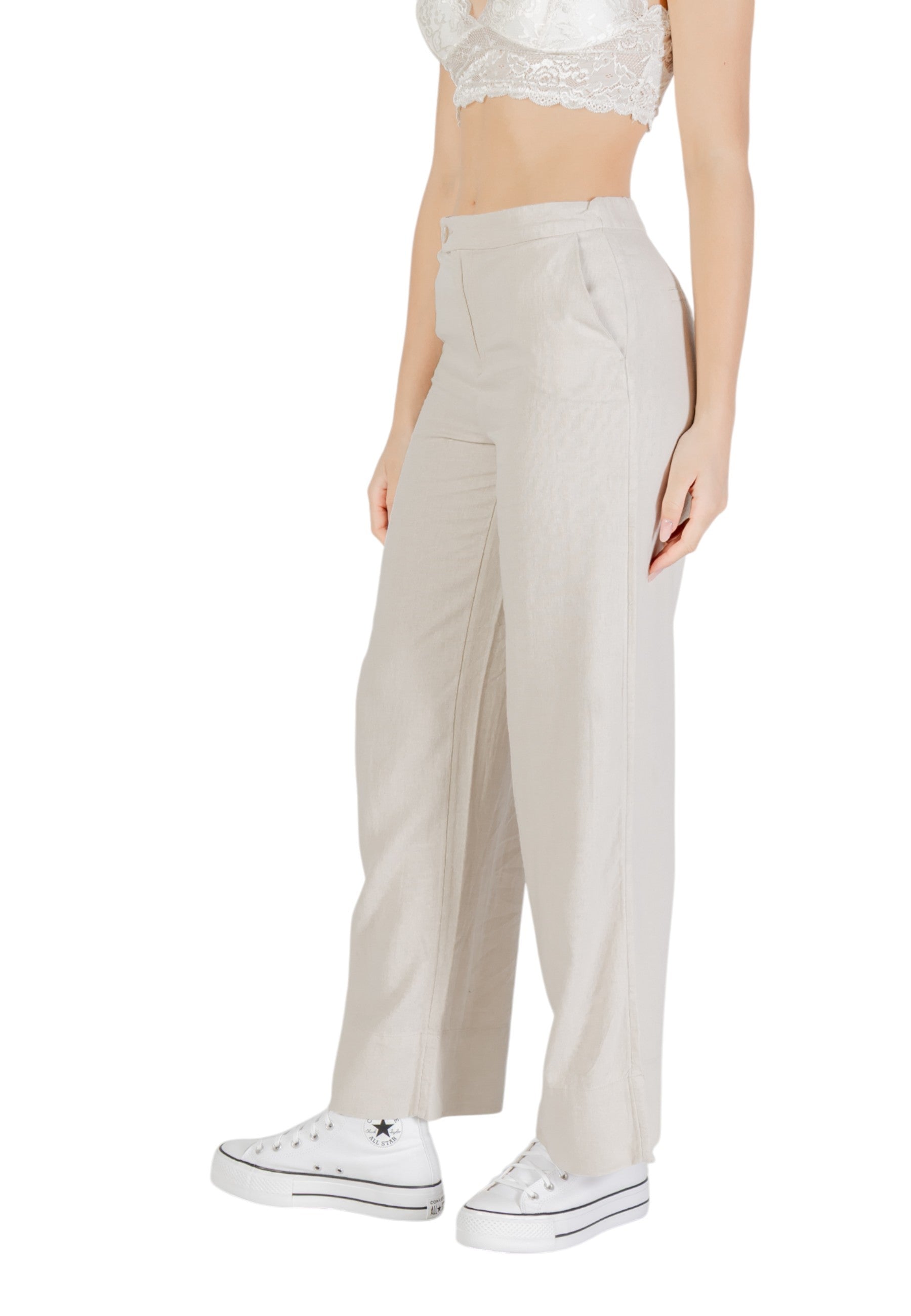 Only Pantalon femme Pantalons — beige