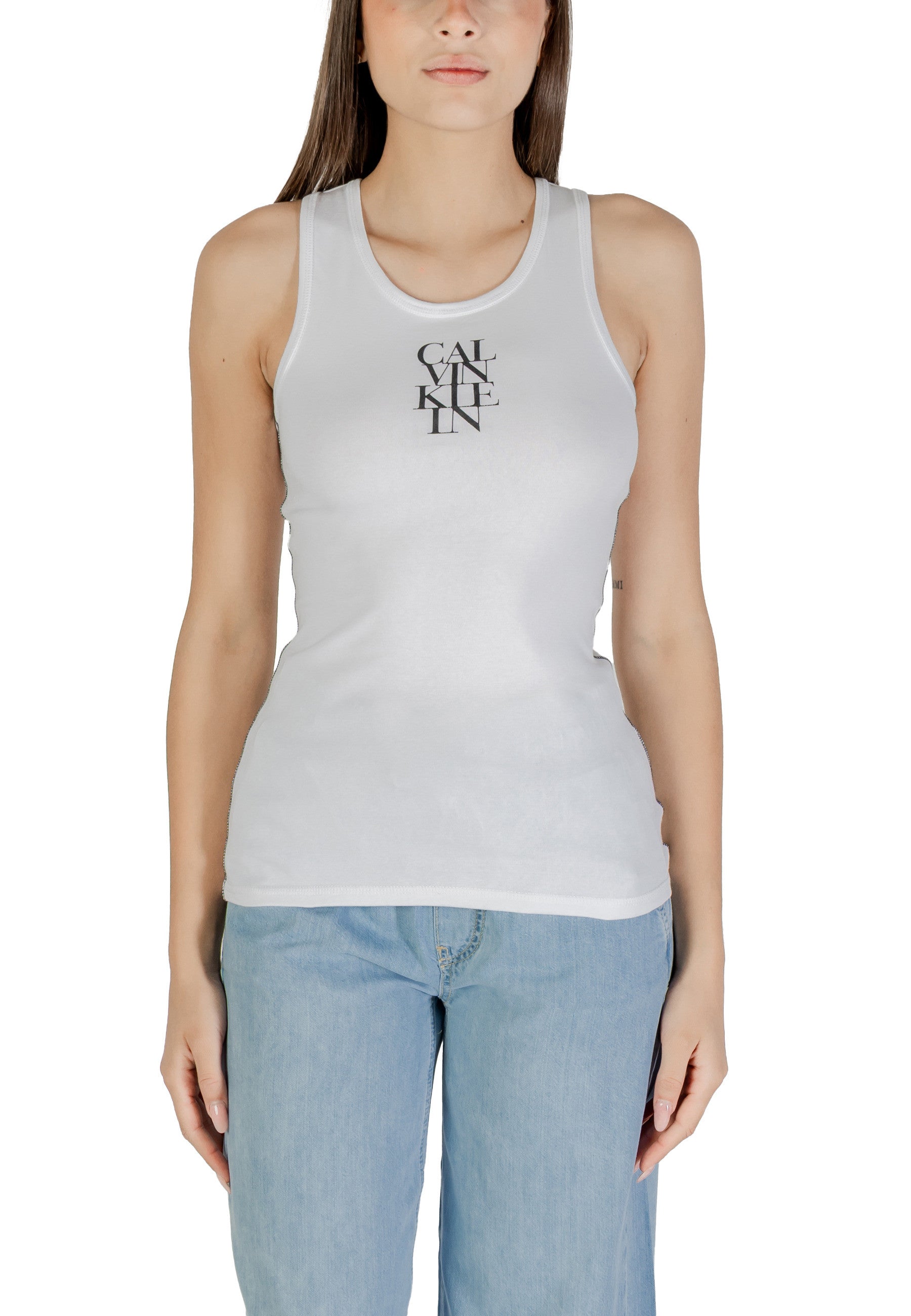 Calvin Klein Jeans Jean femme Debardeurs — white