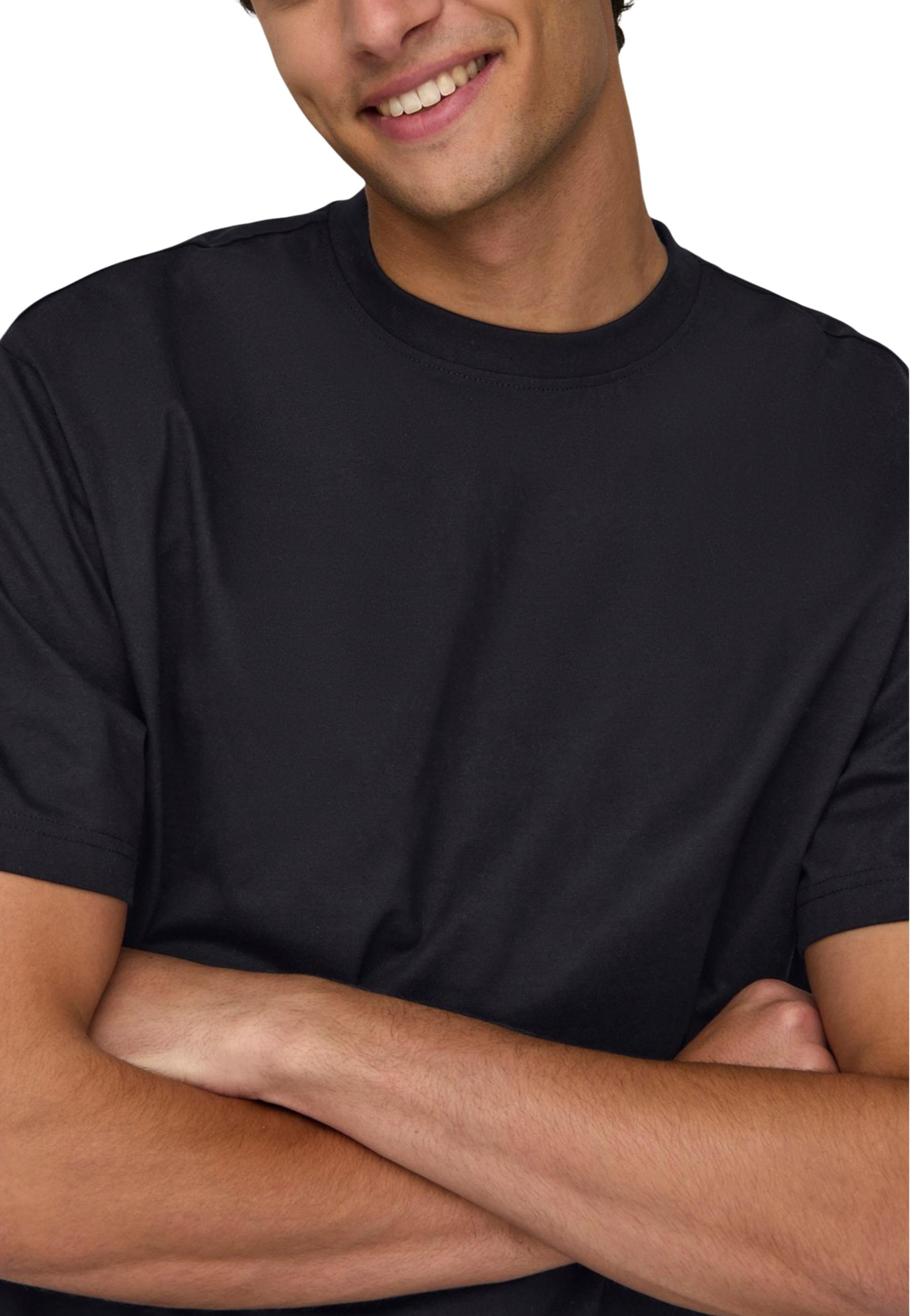 Only & Sons T-shirt homme — black