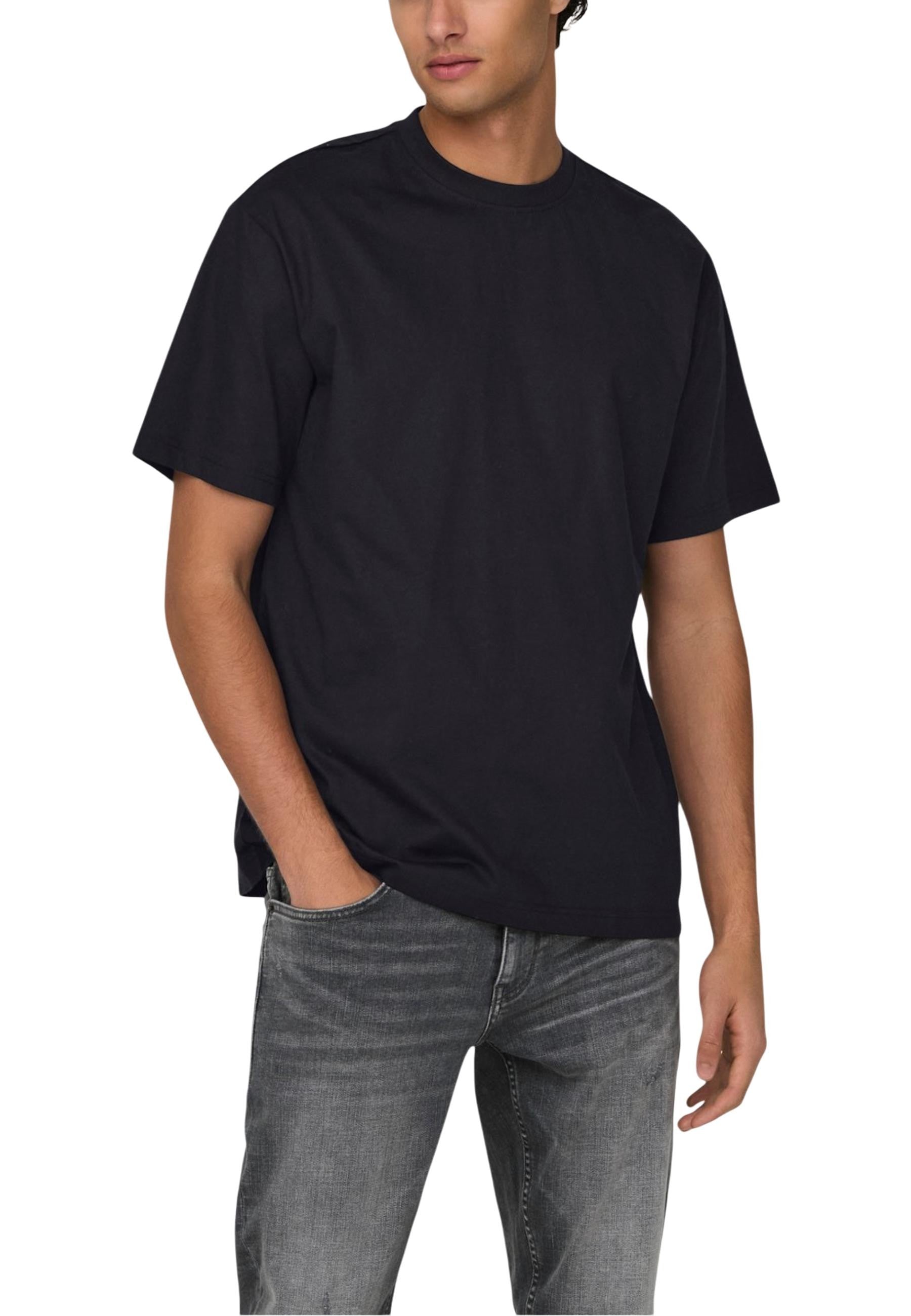 Only & Sons T-shirt homme — black