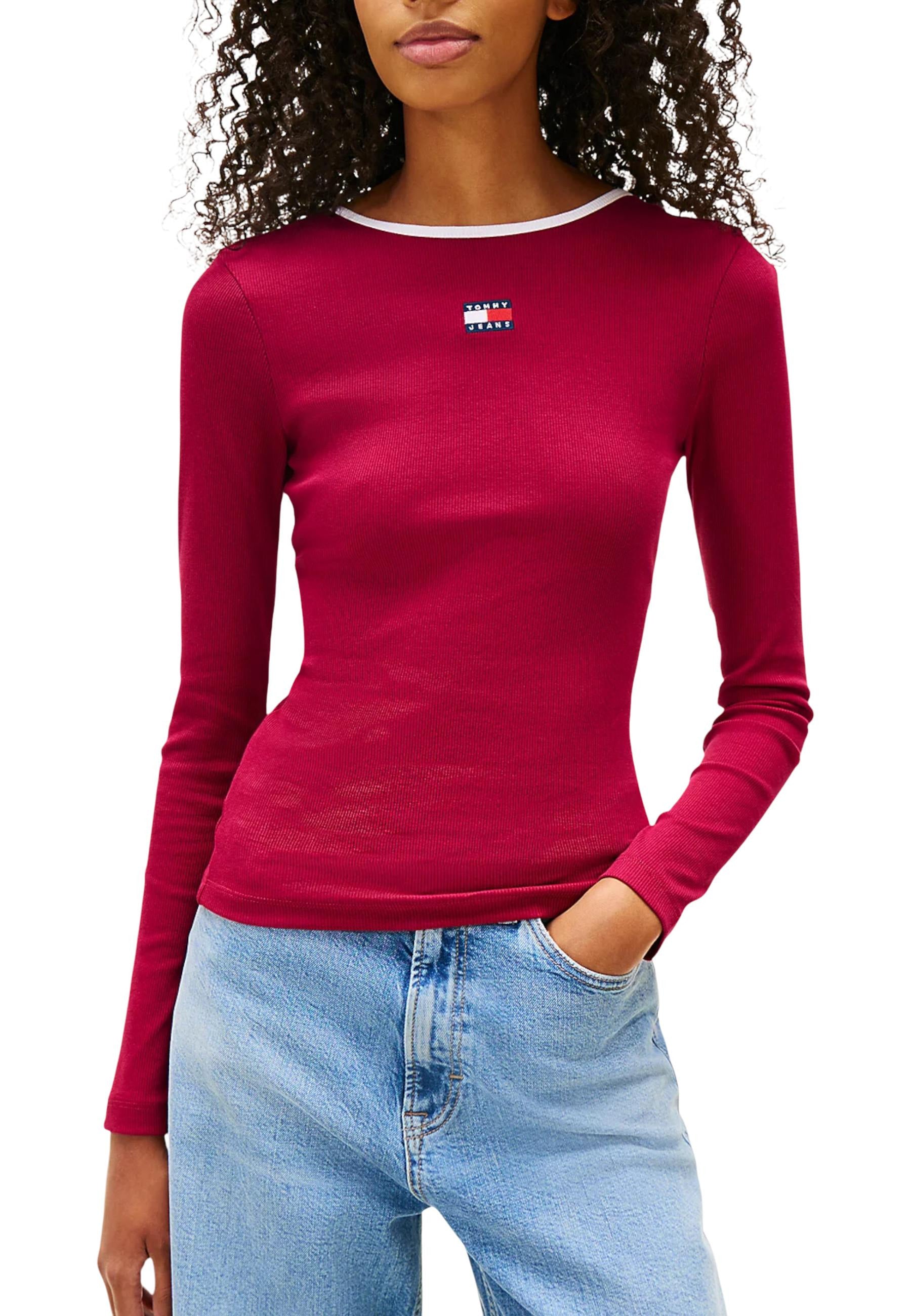 Tommy Hilfiger Jeans Pull femme — bordeaux