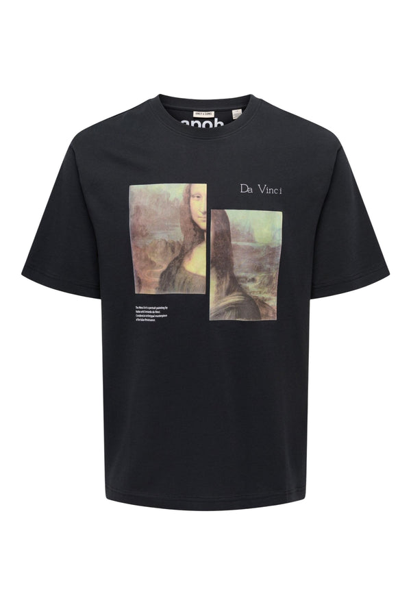 Only & Sons T-shirt homme — black