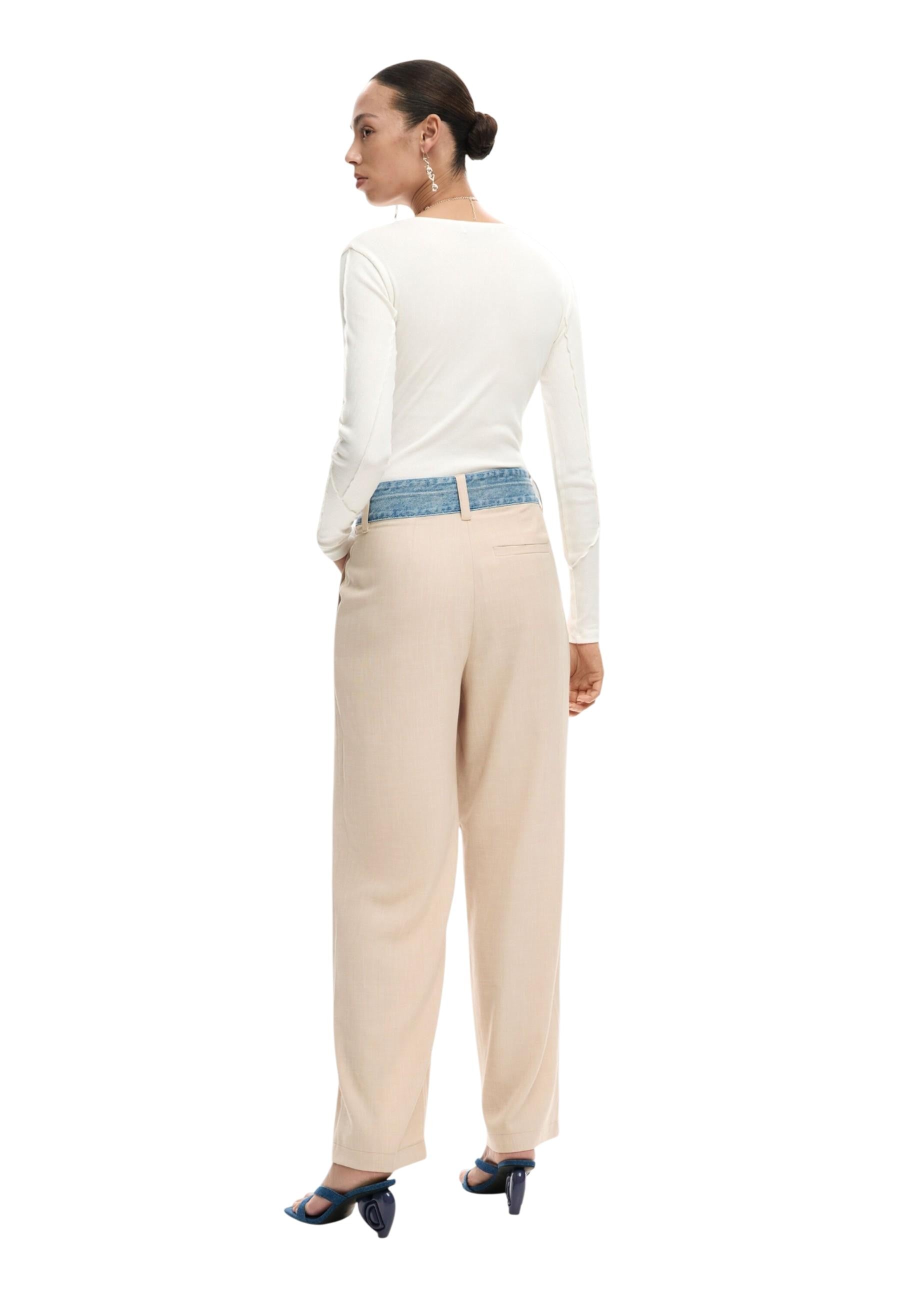Desigual Pantalon femme Pantalons — beige