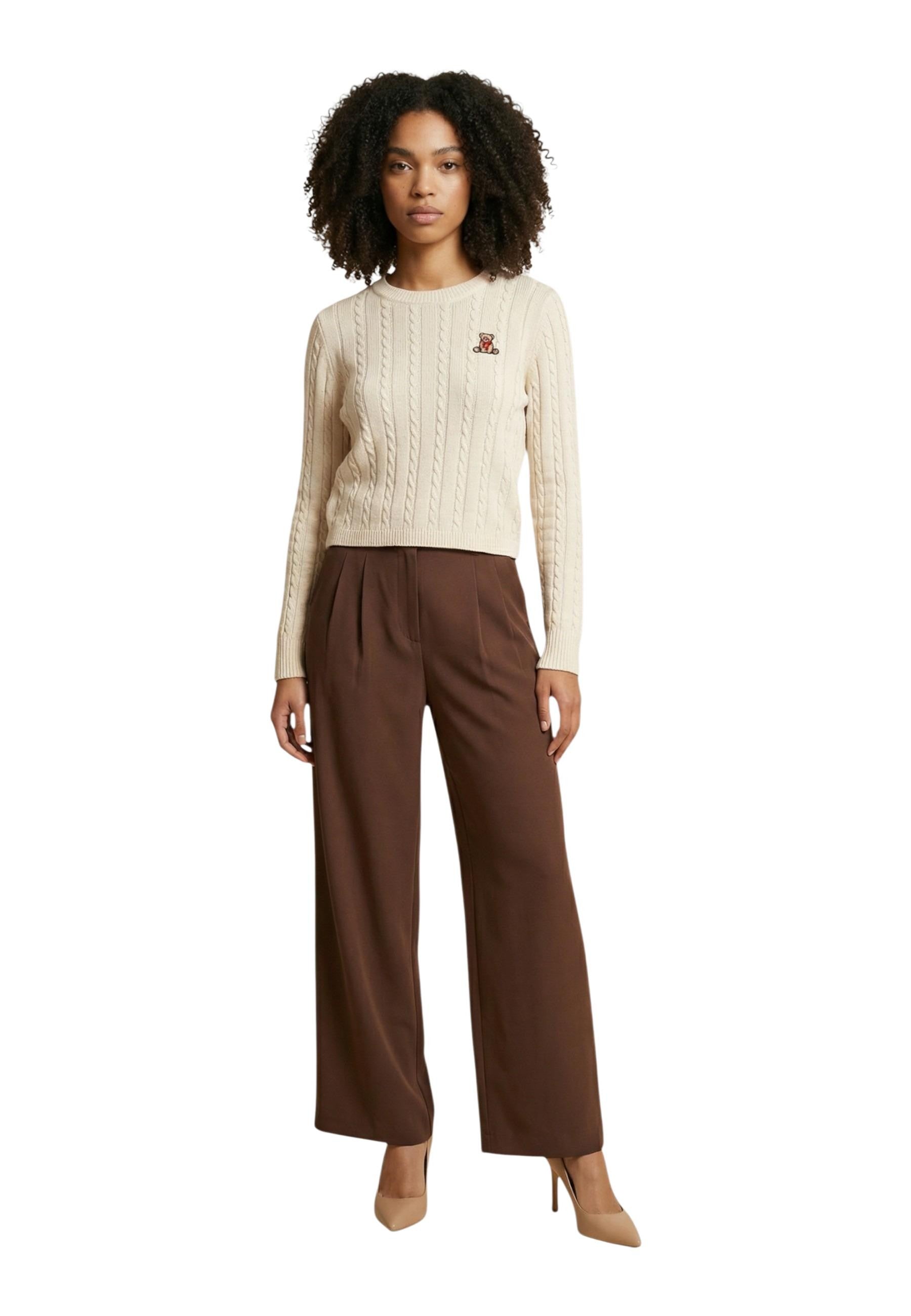 Only Pantalon femme Pantalons — brown