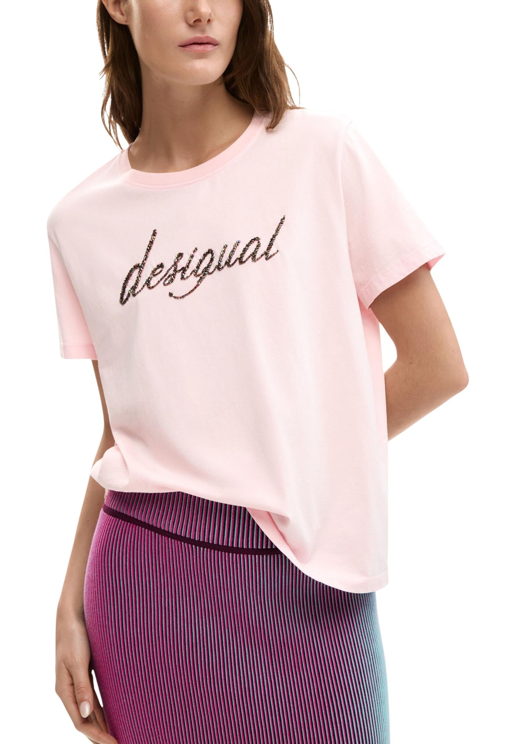 Desigual T-shirt femme — pink