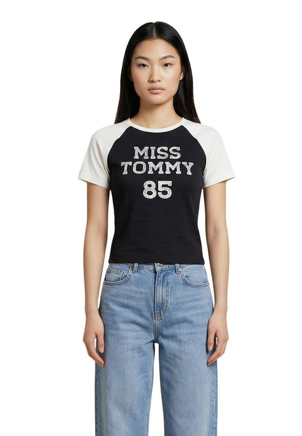 Tommy Hilfiger Jeans T-shirt femme — black