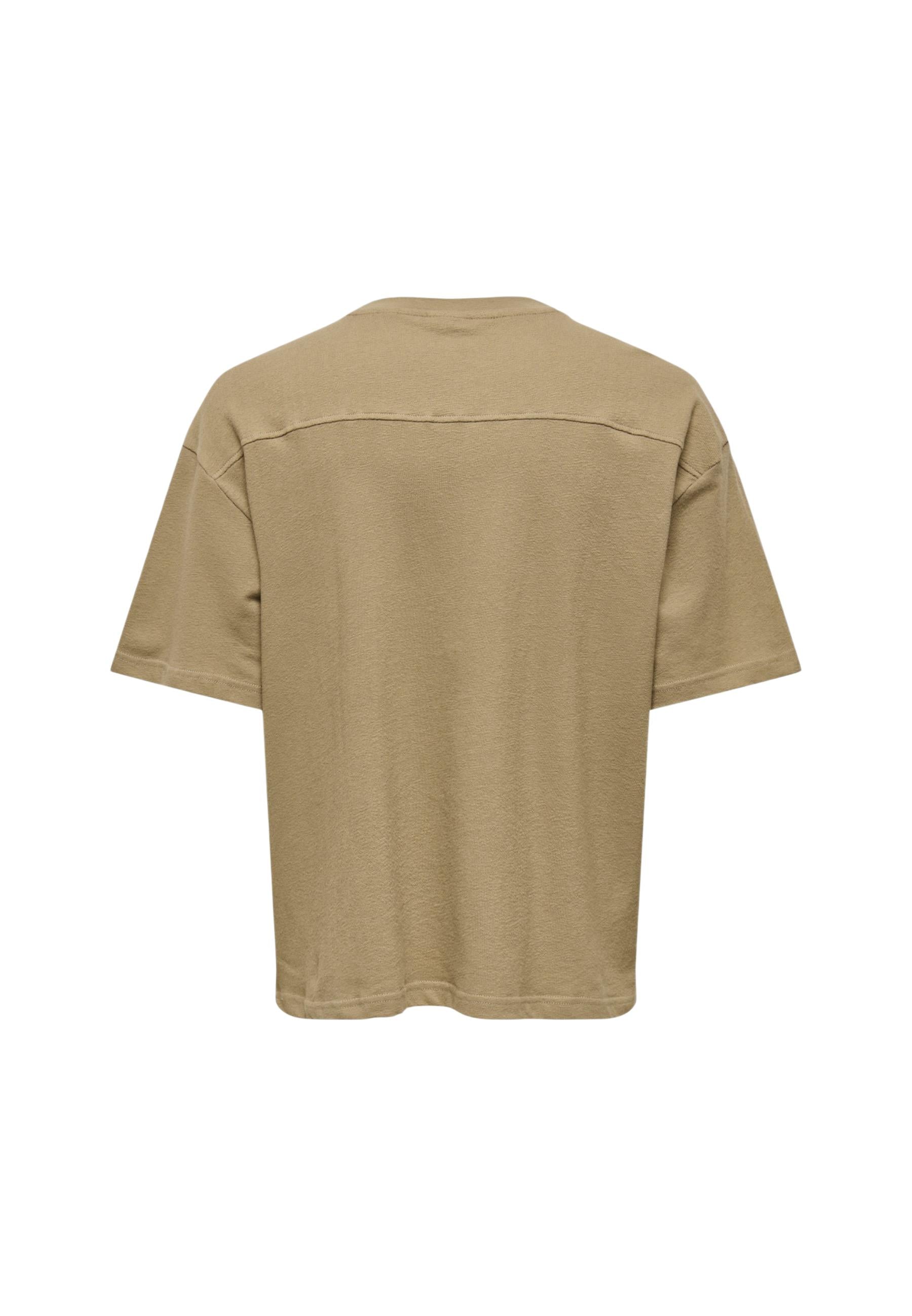 Only & Sons T-shirt homme — brown