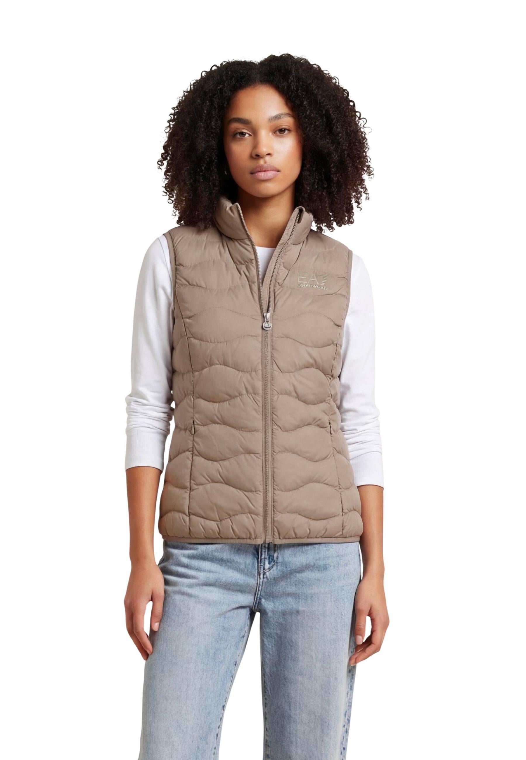 Ea7 Vêtement femme Gilets — beige