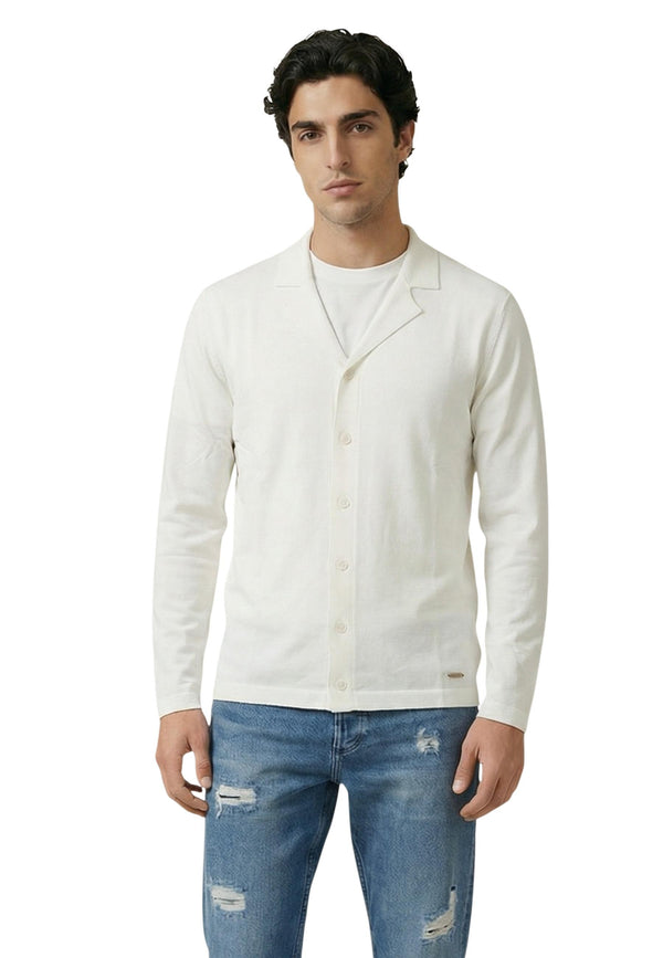 Gianni Lupo Vêtement homme Cardigans — white